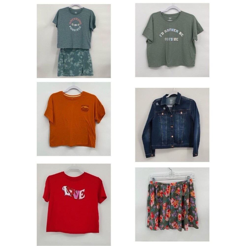 Girls lot XL 14/16 Cropped Shirts Skort Outfit Jean Jacket Skirt Old Navy wonder
